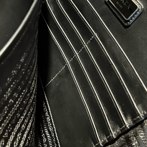 Prada Saffiano Logo Leather Document Briefcase Black $1,720 - Picture 7 of 9